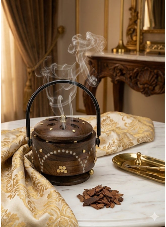 فيندكس حامل البخور، حامل بخور خشبي فاخر مصمم يدويًا، مثالي للمكتب المنزلي والسفر، سهل الحمل - Image 2